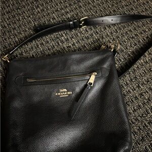Coach Black Leather Shoulder Bag